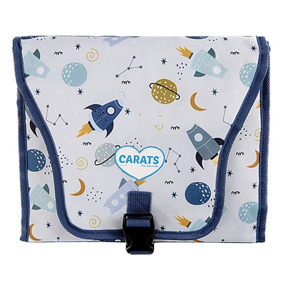 NWT Carats Unisex Car Seat Cooler, blue with space ships - Picture 3 of 4